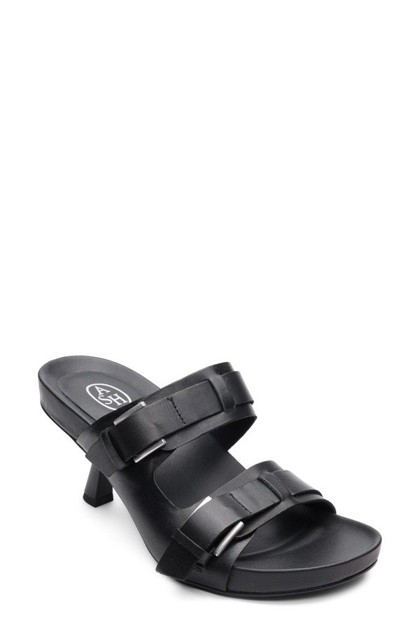 死灰 レディース シューズ 踵 サンダル Ash Jakarta Genuine Calf Hair Slide Sandal Black 黒いこと