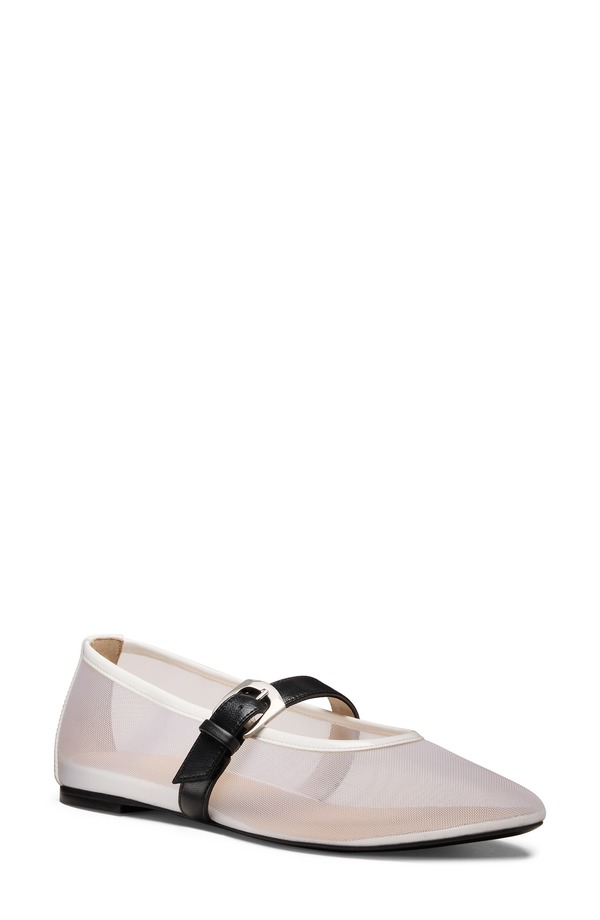 スチュアート ワイツマン レディース シューズ パンプス トール Stuart Weitzman Sai Bareitall Mary Jane White/ Blanco/ Black 白いこと