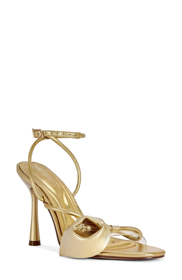 アザレア ワン レディース シューズ ヒール サンダル AZALEA WANG Nilo Sandal Gold ゴールド｜ReVida 店