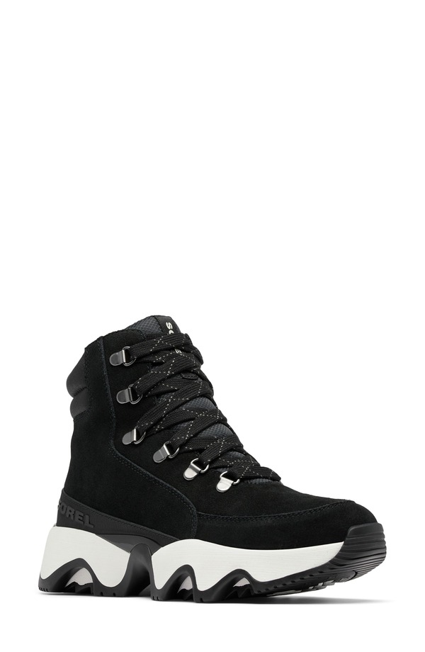 【送料無料】 ソレル レディース ブーツ・レインブーツ シューズ Kinetic Impact Conquest Plus Waterproof Sneaker Boot Black/ Sea Salt