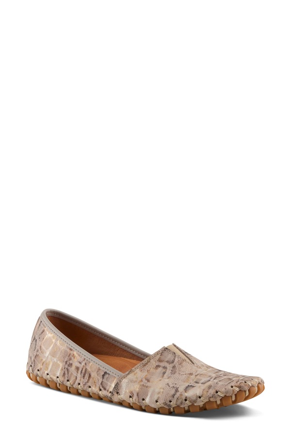 三春足つき レディース シューズ パンプス Spring Step Kathaleta Flat Stone Multi 石ころ