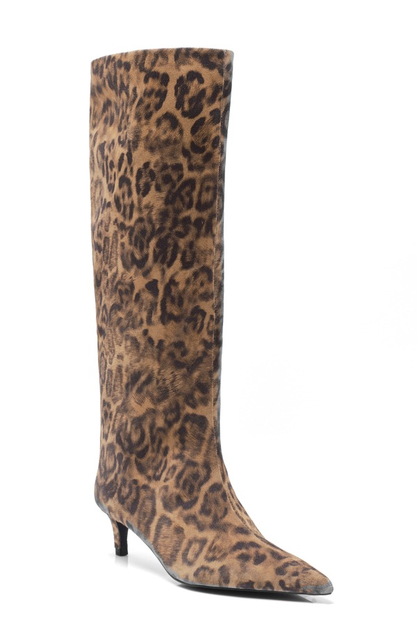 フリーピープル レディース シューズ ブーツ・レインブーツ Free People Kiki Knee High Boot Spotted Leopard Suede 毛の荒物