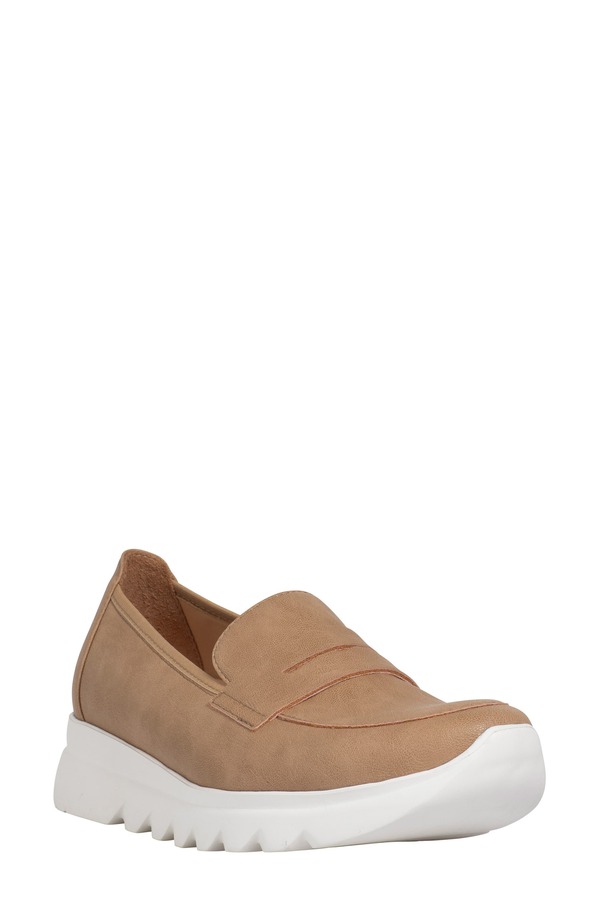 ウォルキー レディース シューズ スリッポン・ローファー プラットホーム Wolky Snoafer Platform Wedge Penny Loafer Sand 沙子