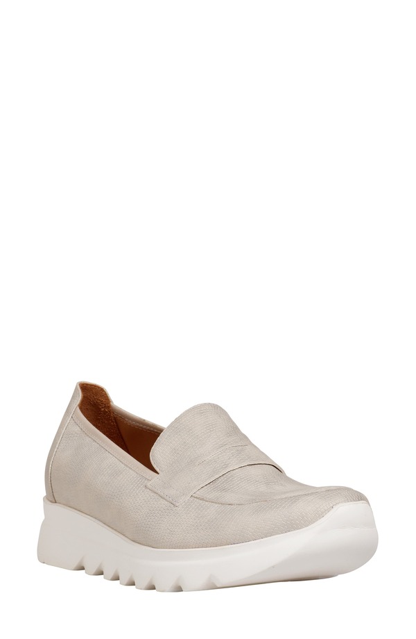 ウォルキー レディース シューズ スリッポン・ローファー プラットホーム Wolky Snoafer Platform Wedge Penny Loafer Taupe トープ