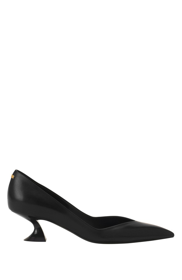 ランバン レディース シューズ パンプス なめし革 Lanvin Midnight Stepump In Leather Black 黒いこと
