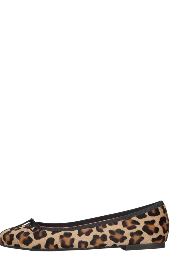 プリティ・バレリーナ レディース シューズ パンプス Pretty Ballerinas Round Toe Leopard Ballet Flat Black 黒いこと レディース靴-パンプス-靴