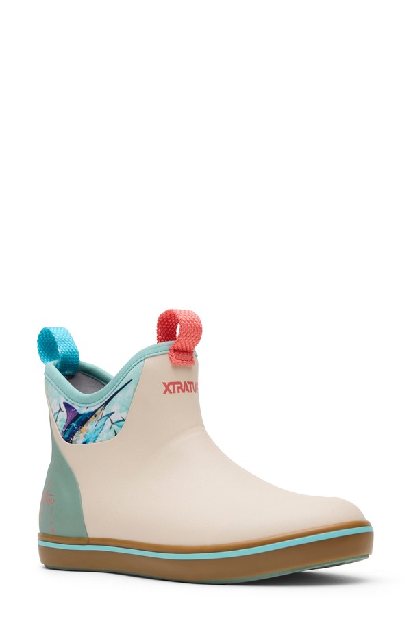 エクストラタフ レディース シューズ ブーツ・レインブーツ アンクル XTRATUF x Guy Harvey Waterproof Ankle Deck Boot Bone White/Iceberg/Marlin 白いこと