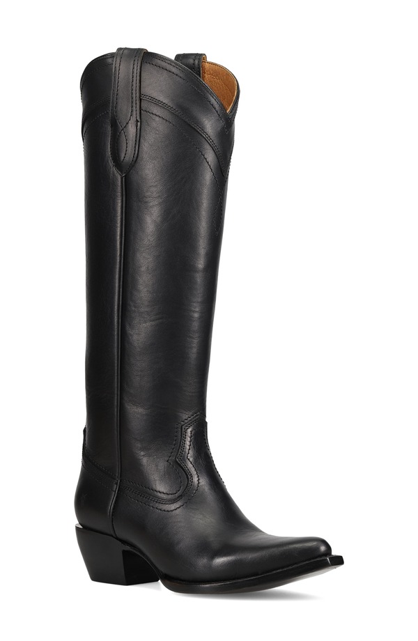 飛球 レディース シューズ ブーツ・レインブーツ Frye Sacha Knee High Western Boot Black 黒いこと