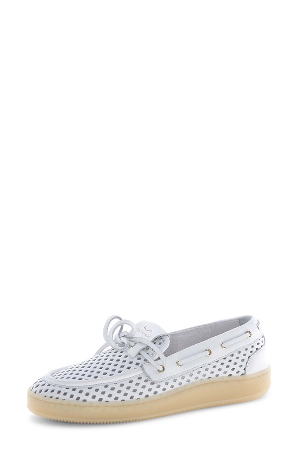 ボイルブランシェ レディース シューズ スリッポン・ローファー Voile Blanche Olivia Wind Boat Shoe White 白いこと