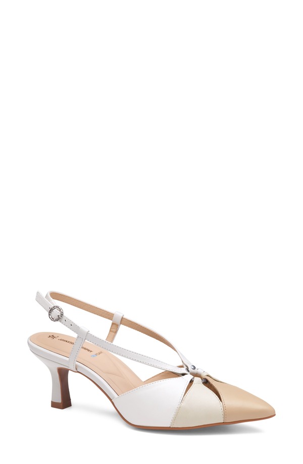 ジョンストンアンドマーフィー レディース シューズ パンプス Johnston \u0026 Murphy Lindsey Ring Slingback Pump White Multi Glove Leather 白いこと