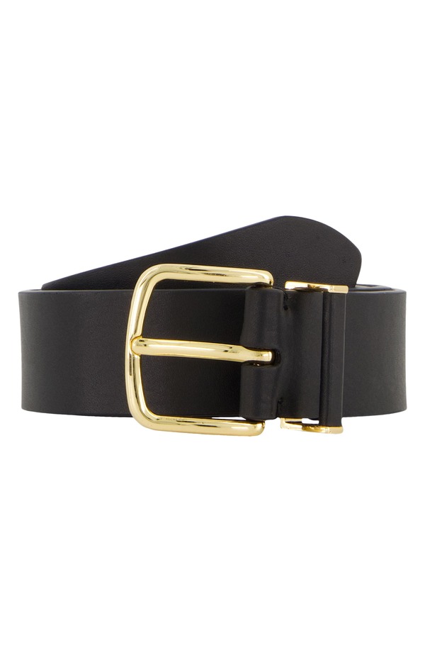 ヴィンス レディース アクセサリー ベルト レザー Vince Kaia Leather Belt Black ブラック｜ReVida 店