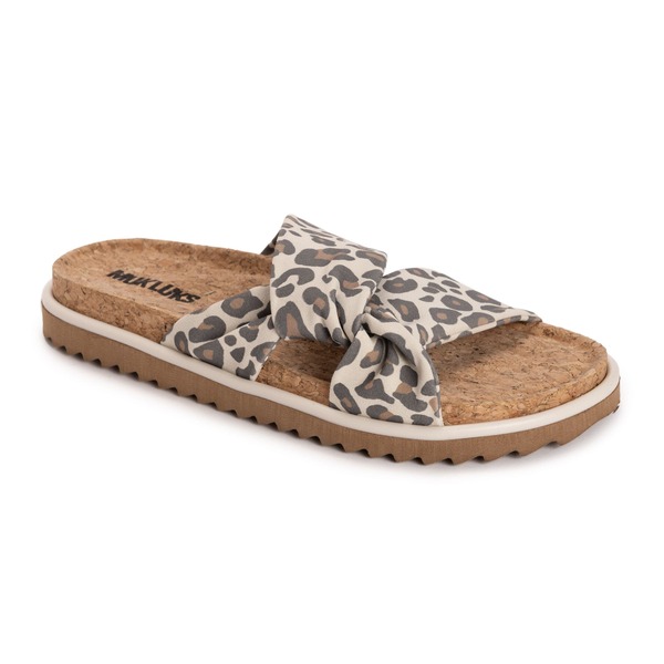 ムクルクス レディース シューズ サンダル MUK LUKS Women\u0027s Jazmine Sandal Naturaleopard 毛の荒物