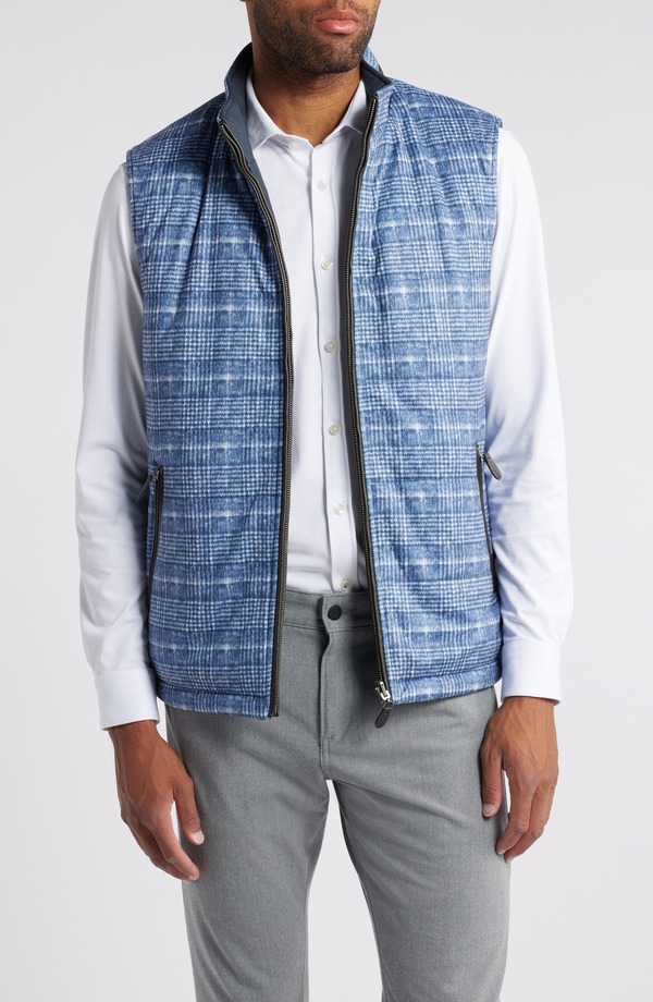 ジョンストンアンドマーフィー メンズ アウター ジャケット・ブルゾン キルティング ベスト Johnston \u0026 Murphy Upton Quilted Reversible Vest Navy ネイビー