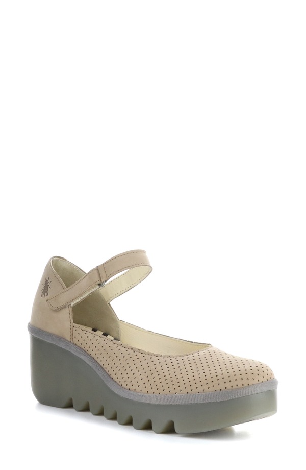 飛球英国の首都 レディース シューズ 踵 プラットホーム Fly London Bawa Platform Wedge Pump Taupe Cupido トープ
