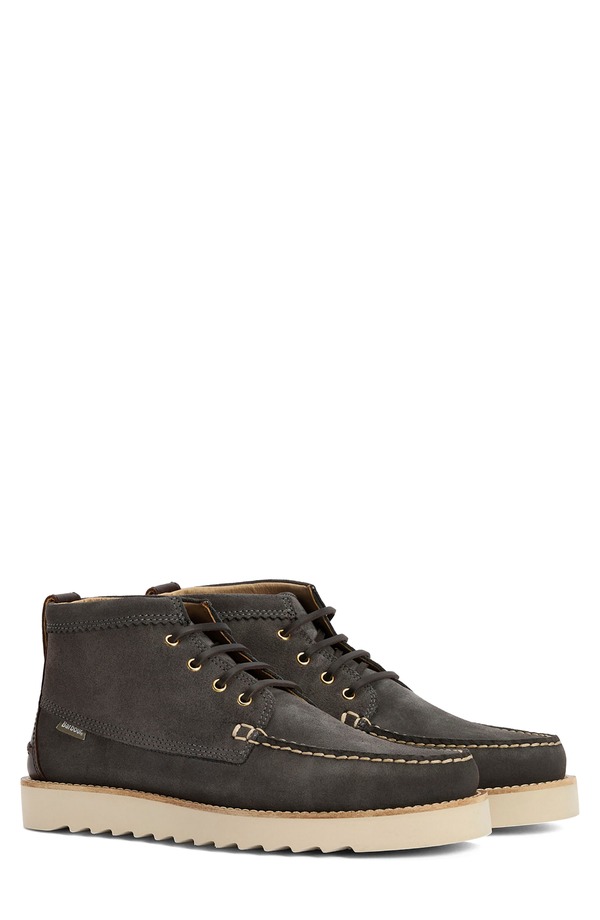 バブアー メンズ シューズ ブーツ・レインブーツ Barbour Hadston Chukka Boot Slate Grey Suede スレート｜ReVida 店 44,880円