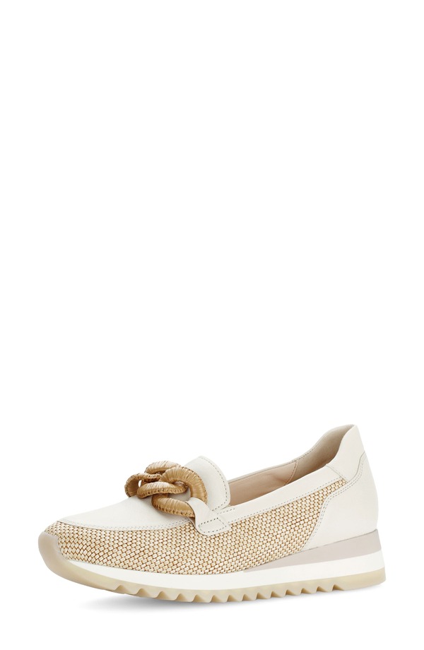 ガボール レディース シューズ スリッポン・ローファー Gabor Chain Link Loafer Natural/ Panna