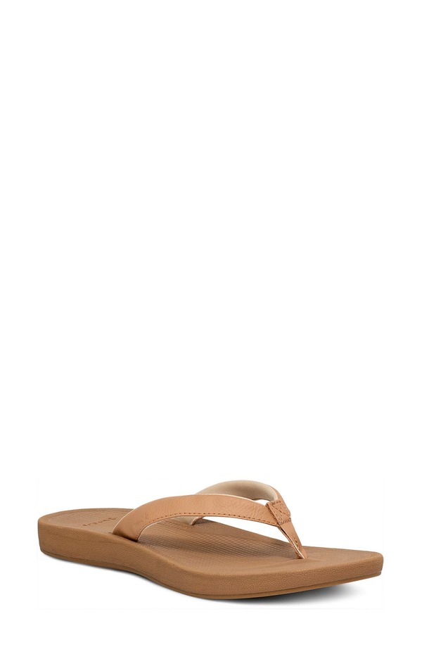 サヌーク レディース シューズ サンダル Sanuk Cosmic Shores Water Friendly Flip Flop Tan タン|ReVida 店