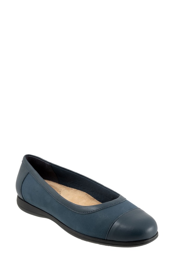トロッターズ レディース シューズ スリッポン・ローファー 旗がしら Trotters Delmara Cap Toe Slip-Onavy Nubuck 米国海軍