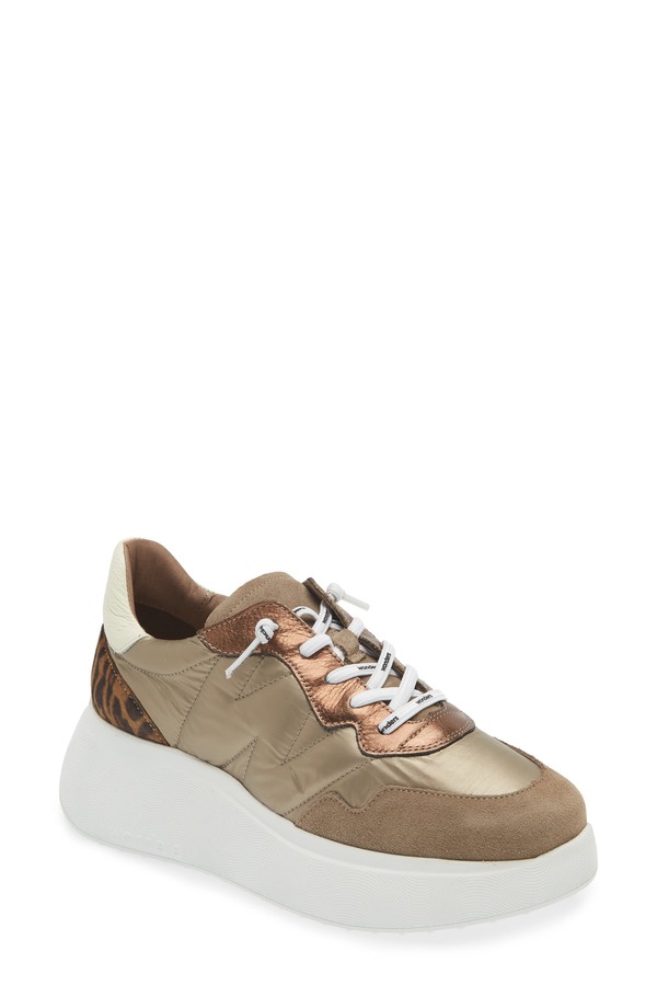 ワンダーズ レディース シューズ スニーカー プラットフォーム Wonders Platform Sneaker Taupe/Gold/Leo Combo トープ|ReVida 店