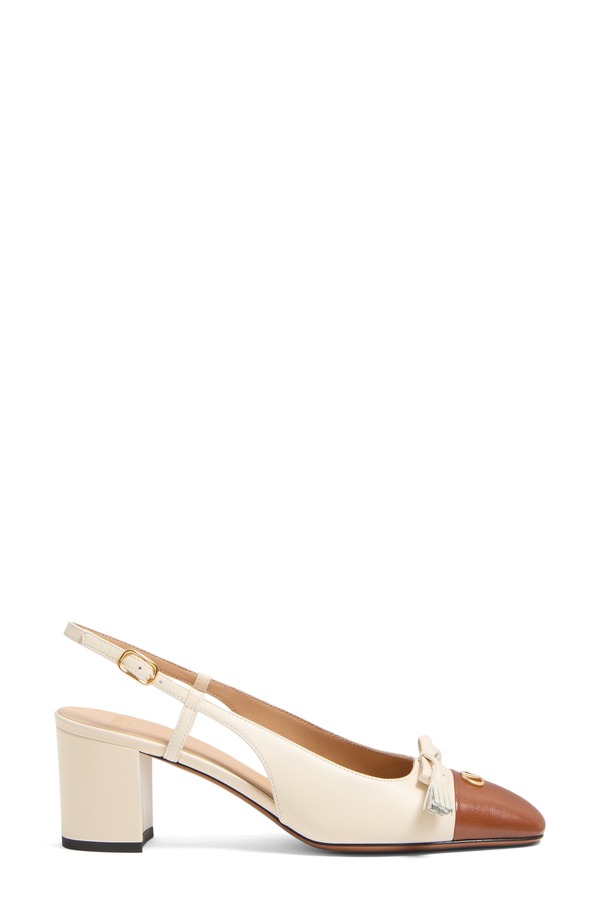 ヴァレンティノ レディース シューズ パンプス Valentino Garavani Valet du Roi Slingback Pump Butter White/ Tobacco 白いこと