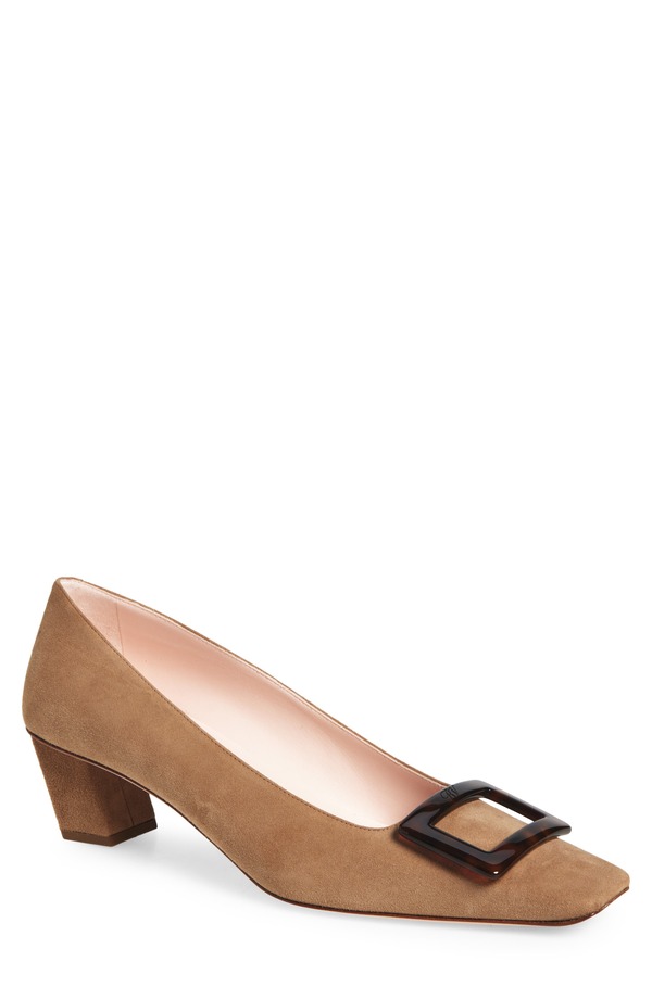 ロジェ・ヴィヴィエ レディース シューズ パンプス 踵 Roger Vivier Belle Vivier Block Heel Pump Tabacco Chiaro