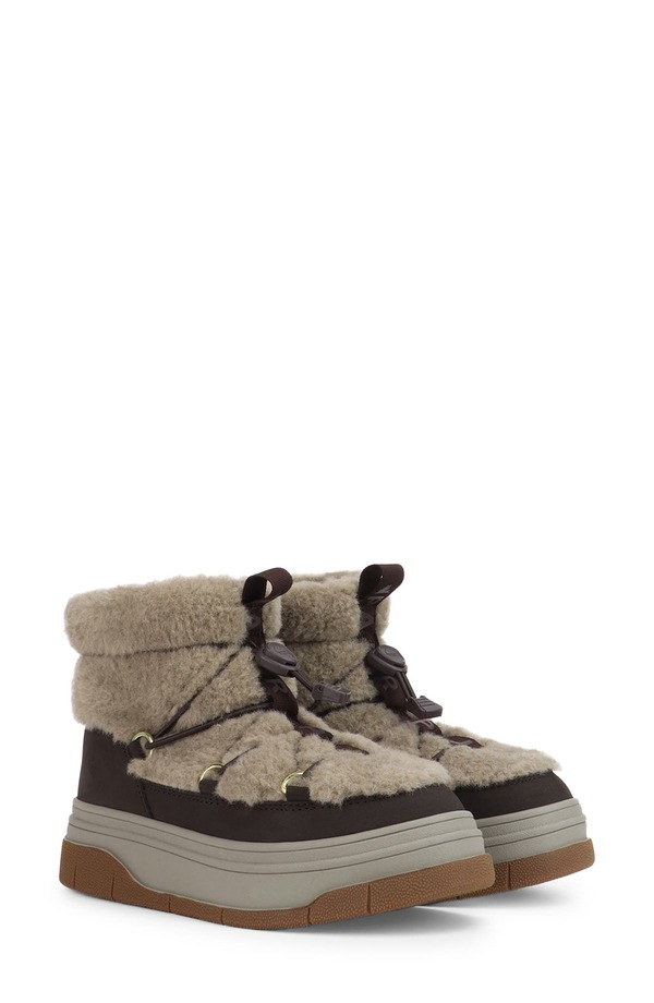 パジャール レディース シューズ ブーツ・レインブーツ プラットホームブーツ プラットホーム Pajar Janie Waterproof Insulated Platform Boot Dark Brown/ Taupe 赤銅色