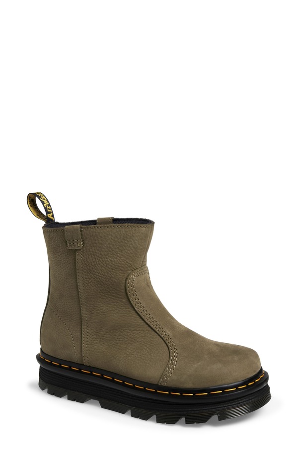 御医者さんマーチン レディース シューズ ブーツ・レインブーツ Dr. Martens Zebzag Rigger Boot Dms Olive オリーブ