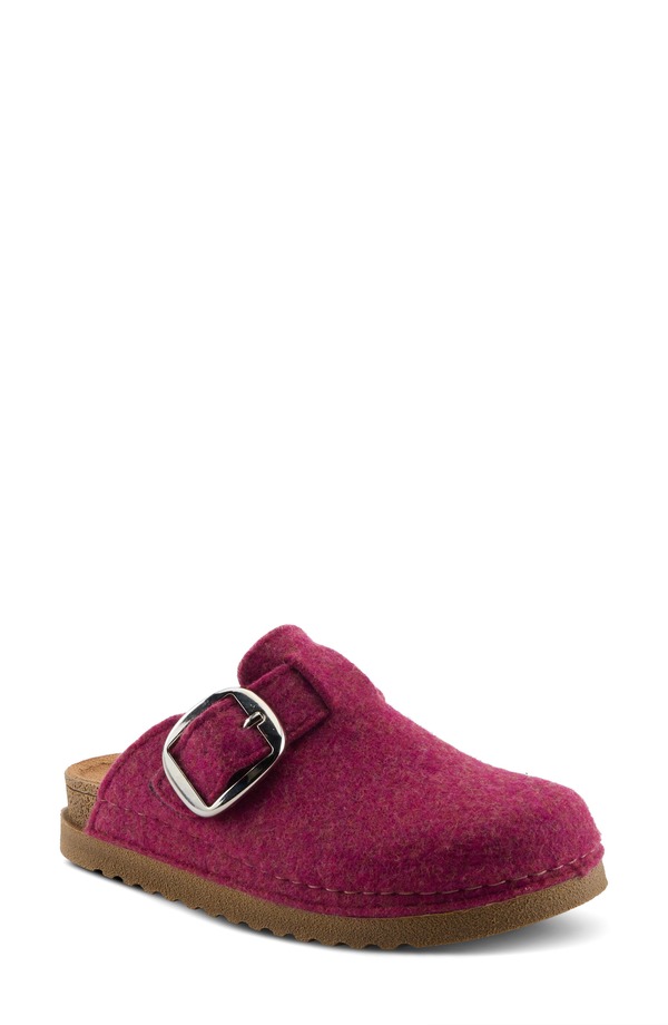 フレクサス レディース シューズ サンダル 羊毛 Flexus by Spring Step Giller Boiled Wool Clog Bordeaux