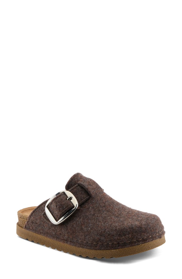 フレクサス レディース シューズ サンダル 羊毛 Flexus by Spring Step Giller Boiled Wool Clog Brown 赤銅色