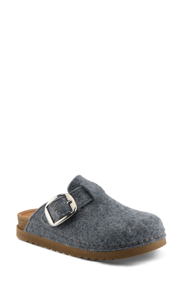 フレクサス レディース シューズ サンダル 羊毛 Flexus by Spring Step Giller Boiled Wool Clog Dark Grey 薄墨色