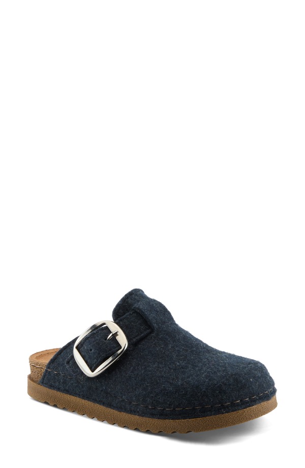 フレクサス レディース シューズ サンダル 羊毛 Flexus by Spring Step Giller Boiled Wool Clog Navy 米国海軍