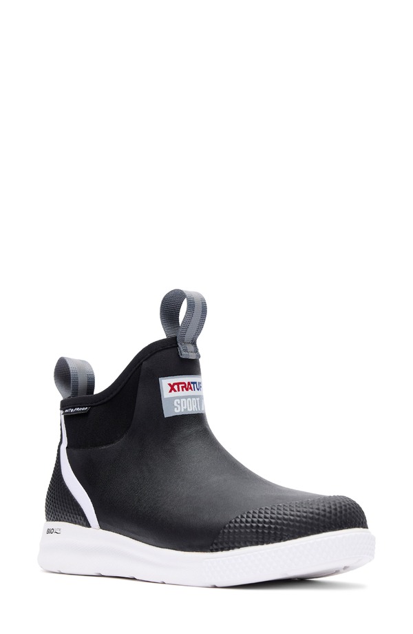 エクストラタフ レディース シューズ ブーツ・レインブーツ アンクル XTRATUF Waterproof Ankle Deck Sport Boot Black 黒いこと