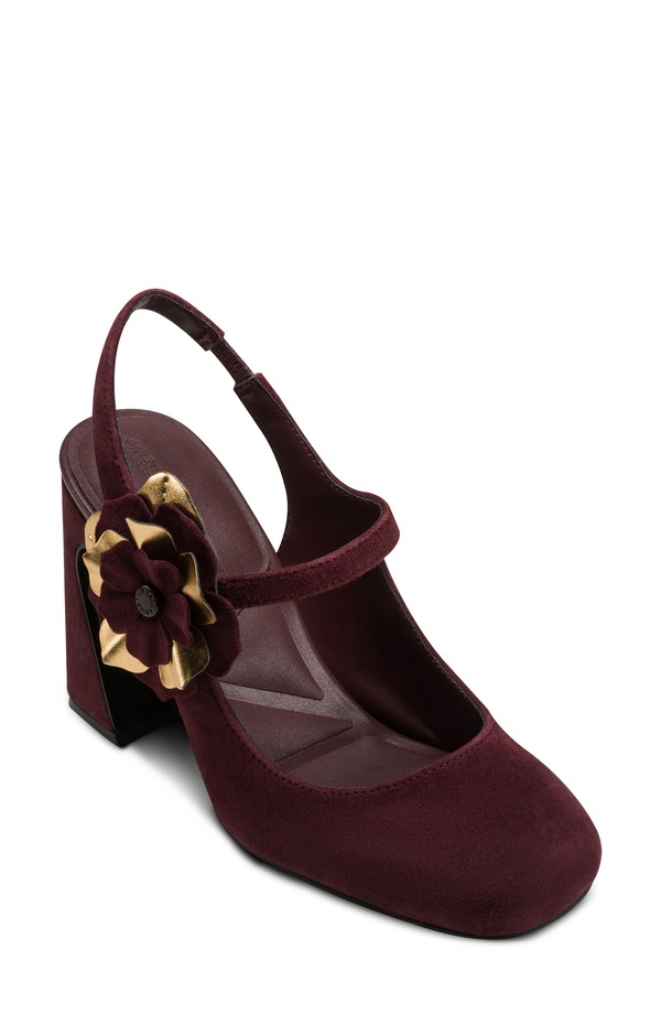長い巻き毛 ラガーフェルド レディース シューズ パンプス KARLAGERFELD PARIS Pierra Slingback Pump Wine ぶどう酒