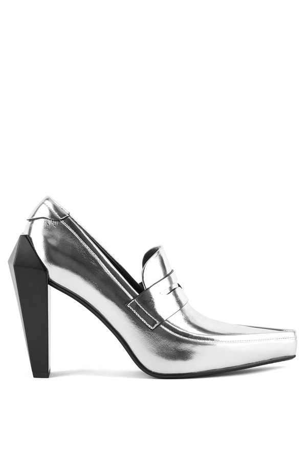 ユナイテッド素っぽんぽん レディース シューズ スリッポン・ローファー United Nude Gem Hi Loafer Silver しろがね色