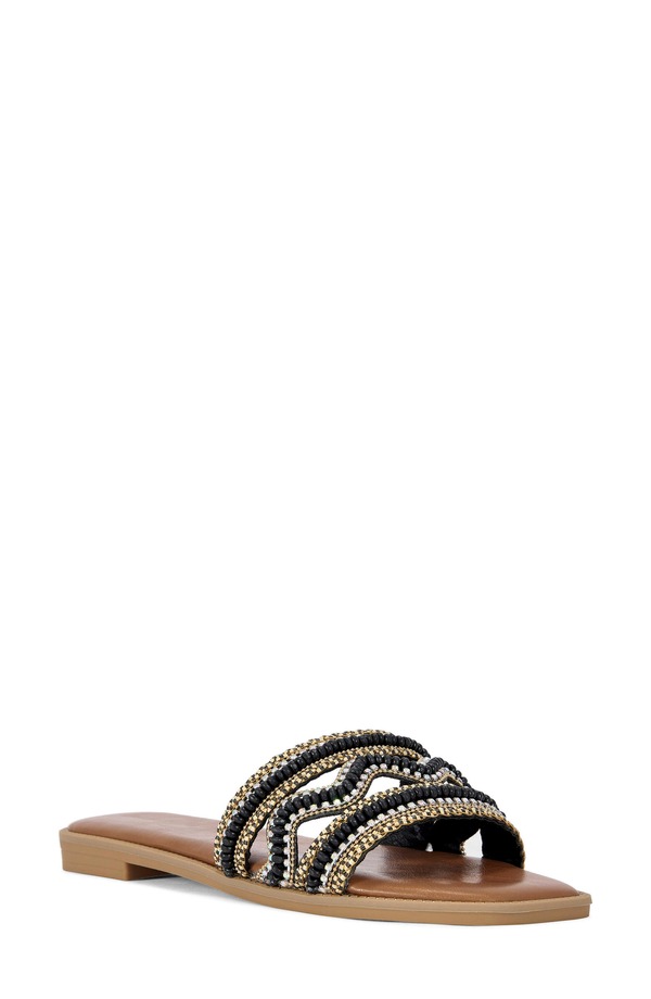 アザレア 一 レディース シューズ サンダル AZALEA WANG Wen Slide Sandal Black 黒いこと