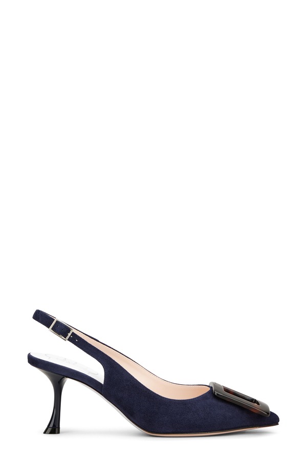 ロジェ・ヴィヴィエ レディース シューズ パンプス Roger Vivier Viv\u0027 インチ the City Tortoise Buckle Slingback Pump Galassia Scuro