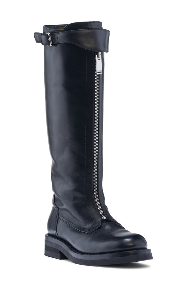 マックイーン レディース シューズ ブーツ・レインブーツ McQueen Knee High Riding Boot Black 黒いこと