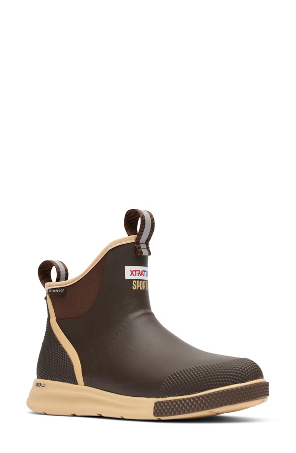 エクストラタフ レディース シューズ ブーツ・レインブーツ アンクル XTRATUF Waterproof Ankle Deck Sport Boot Brown 赤銅色
