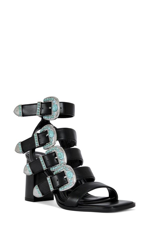 アザレア 一 レディース シューズ 踵 サンダル アンクル AZALEA WANG Raeanne Ankle Strap Sandal Black 黒いこと