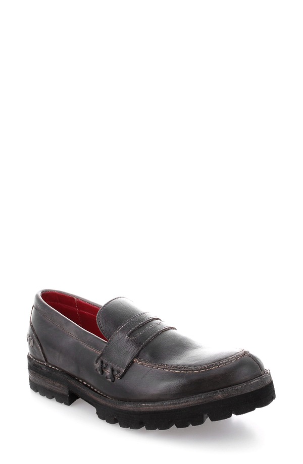 ベッドステュ レディース シューズ スリッポン・ローファー Bed Stu Reina III Penny Loafer Black Rustic 黒いこと
