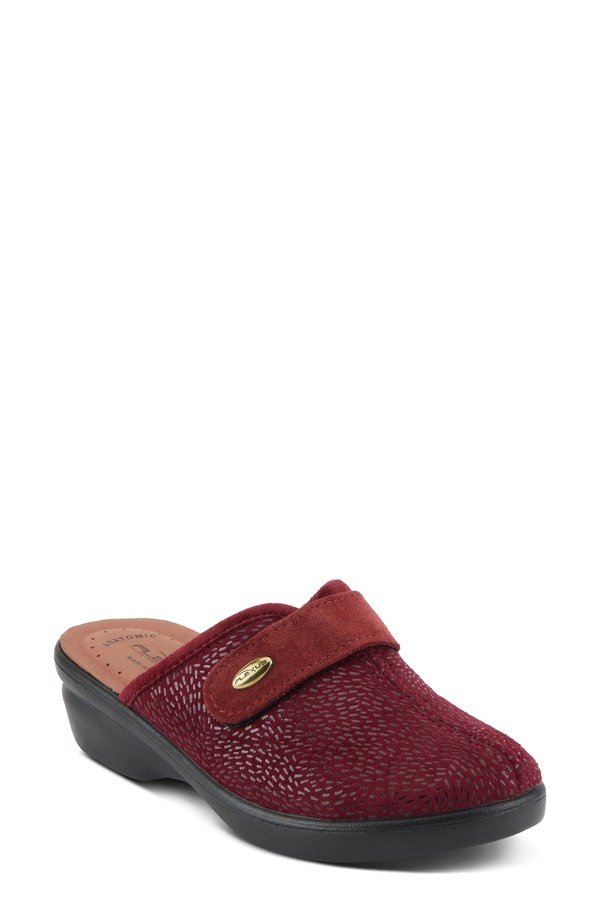 フレクサス レディース シューズ サンダル Flexus by Spring Step Merula Clog Bordeaux Multi マルチ色つや