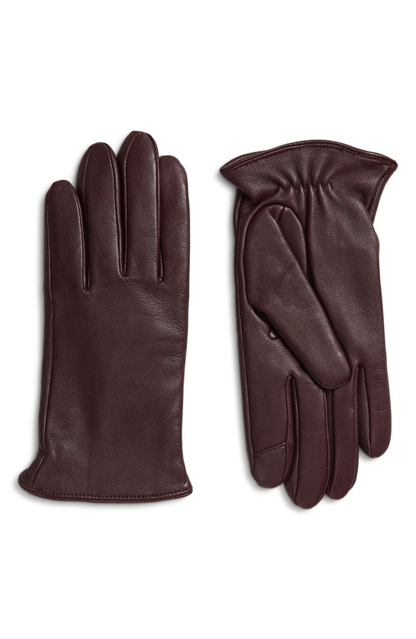 コールハーン レディース アクセサリー 手袋 レザー Cole Haan Leather Touchscreen Gloves Pinot|ReVida 店