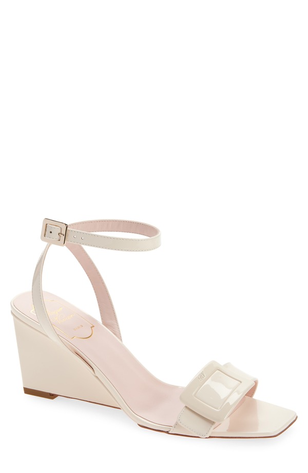 ロジェ・ヴィヴィエ レディース シューズ サンダル アンクル Roger Vivier Belle Vivier Ankle Strap Wedge Sandal Cire