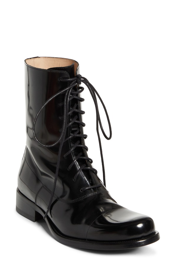 ザ ファースト レディース シューズ ブーツ・レインブーツ The Row Kai Combat Boot Black 黒いこと