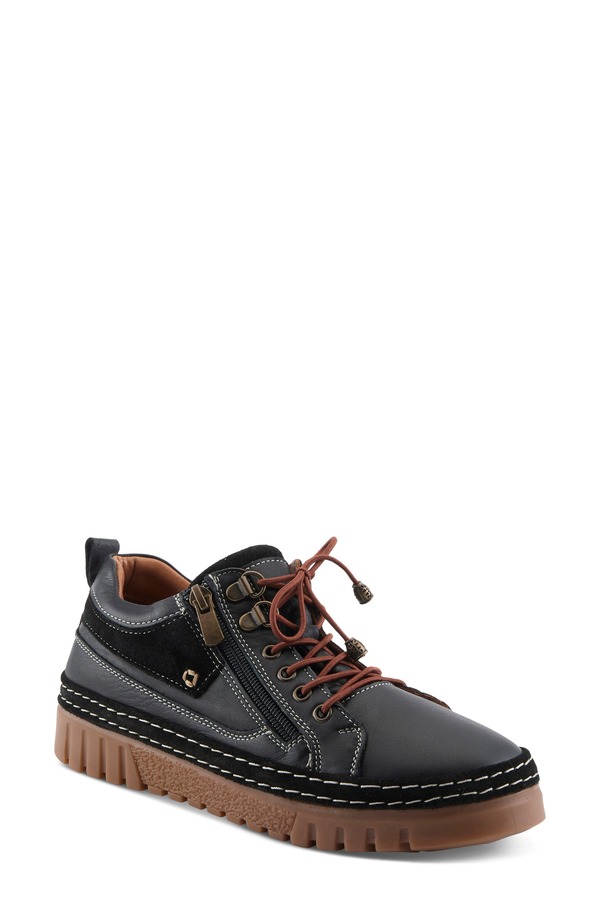 弾機足つき レディース シューズ スニーカー Spring Step Lauria Sneaker Black 黒いこと