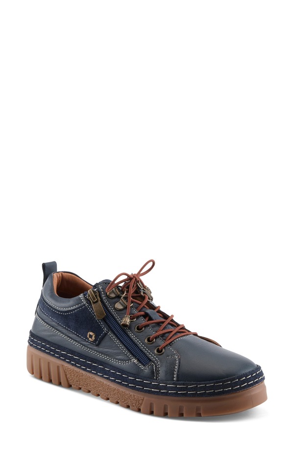 弾機足つき レディース シューズ スニーカー Spring Step Lauria Sneaker Navy 米国海軍