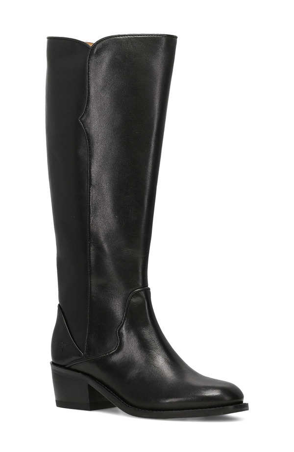 フライ レディース シューズ ブーツ・レインブーツ Frye Carson 2 Piping Knee High Boot Black ブラック