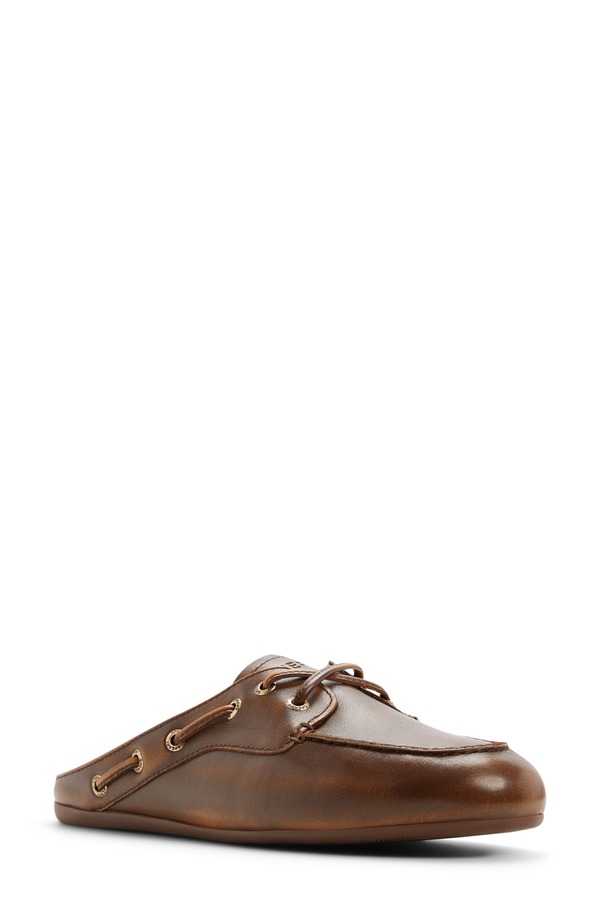 スペリー レディース シューズ スリッポン・ローファー Sperry Slim Boat Mule Brown 赤銅色 レディース靴-ローファー