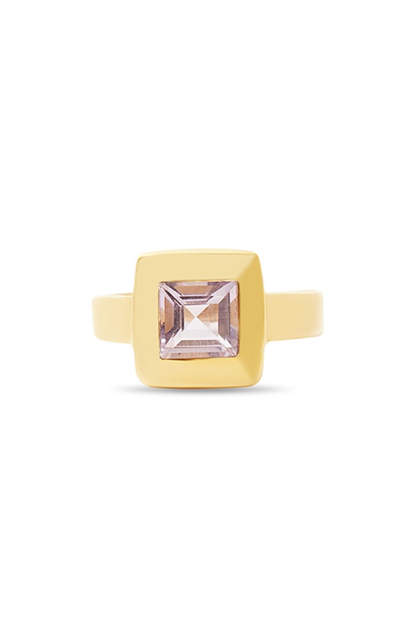 アルジェントヴィーヴォ レディース アクセサリー 指輪 Argento Vivo Sterling Silver Bold Bezel Ringold /Amethyst ゴールド｜ReVida 店