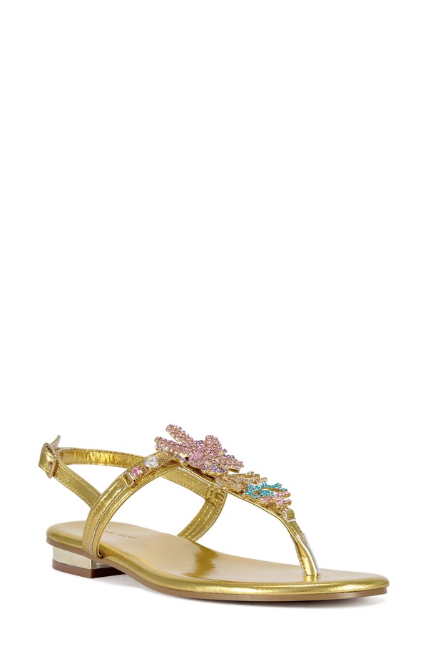 アザレア 一 レディース シューズ サンダル AZALEA WANG Nautia Sandal Gold ゴールド